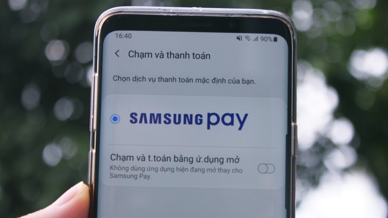 Samsung Pay là tính năng thanh toán bằng các thiết bị của Samsung thông qua kết nối NFC Samsung Pay là tính năng thanh toán bằng các thiết bị của Samsung thông qua kết nối NFC