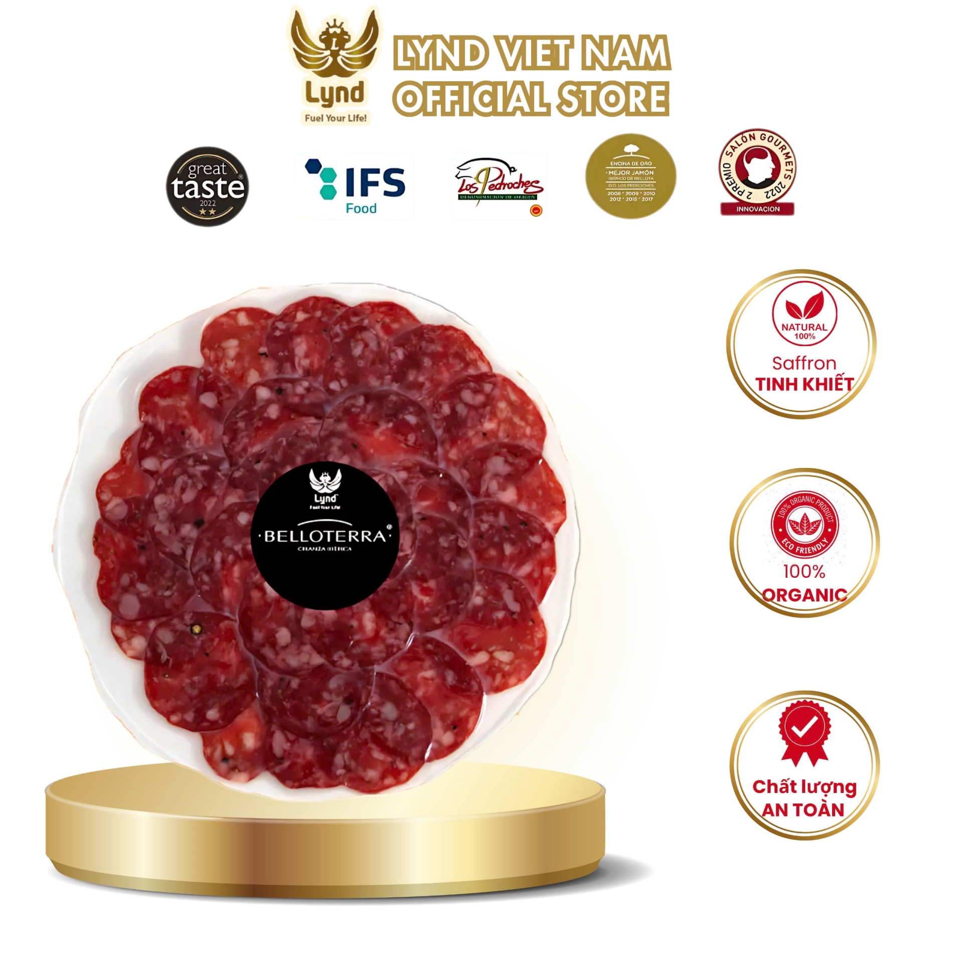 Xúc Xích Heo-Cắt lát Chorizo Iberico BELLOTERRA Tây Ban Nha (Slice Chorizo De Bellotera Iberico) 80g