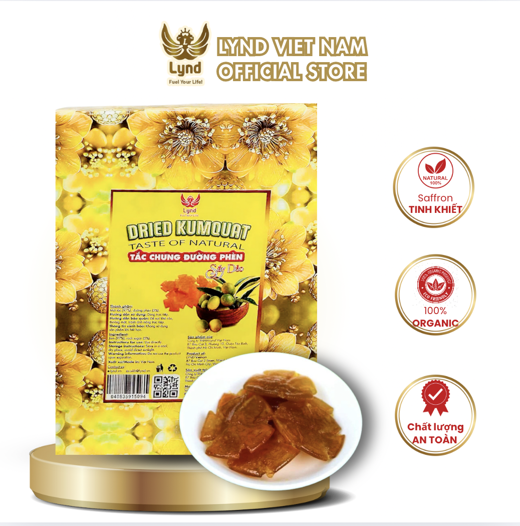 Tắc chưng đường phèn sấy dẻo LYND ( CRIED KUMQUAT ) 90g