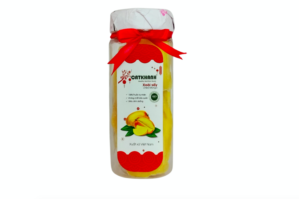 Mít sấy hũ nắp hoa đào 65g