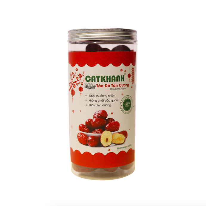 Táo đỏ sấy khô lon 250g